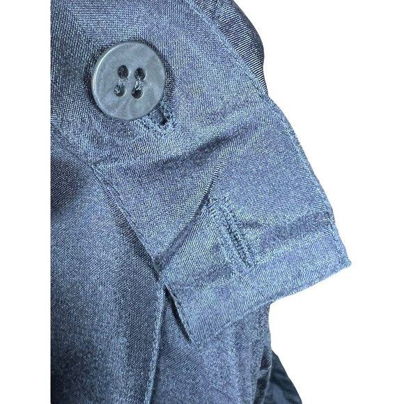 Eileen Fisher‎ Blue 100% Silk Tiered Sleeveless Maxi Dress Womens Petite Medium - Picture 14 of 16